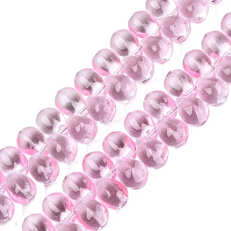Baking Paint Transparent Glass Beads Strands GL-N005-02A-D02-1