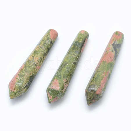 Natural Unakite Pointed Beads G-E490-E14-1