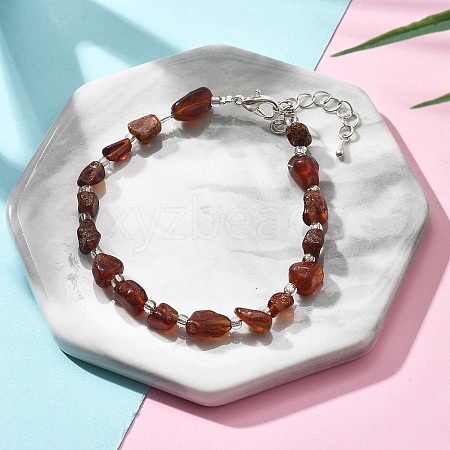 Natural Garnet Chips Bracelets for Women BJEW-H623-01S-04-1