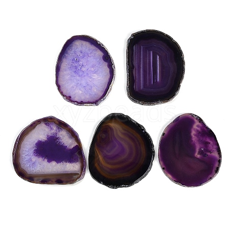 Dyed & Heated Natural Agate Slice Cabochons GG-CBAAF67-01C-1