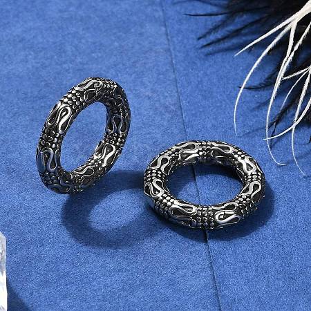 Snake Ring 316 Surgical Stainless Steel Hoop Nose Rings EJEW-G416-19A-AS-1