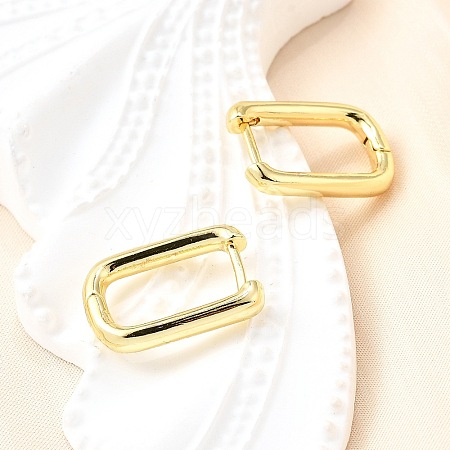 Brass Huggie Hoop Earrings X-EJEW-F245-04G-A-1