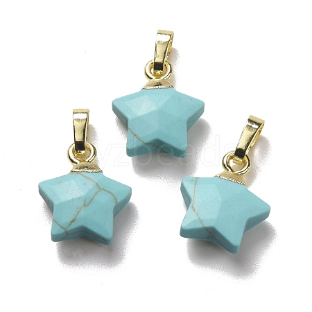 Synthetic Turquoise Charms G-F584-A20-G-1