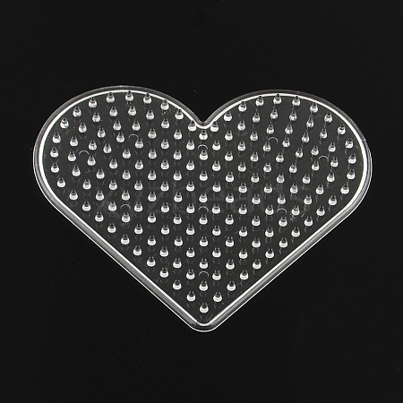 Heart ABC Plastic Pegboards used for 5x5mm DIY Fuse Beads X-DIY-Q009-14-1