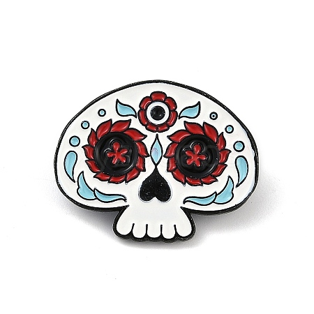 Day of the Dead Sugar Skull Enamel Pins JEWB-R001-03EB-04-1