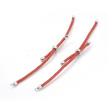 Adjustable Nylon Cord Slider Bracelet Making MAK-F026-A02-P-1