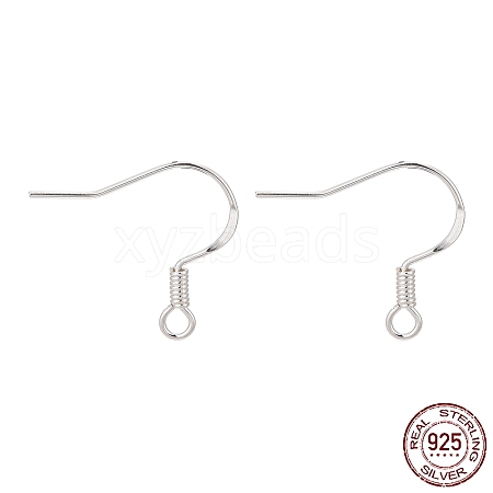925 Sterling Silver Flat Coil Earwire STER-S002-53-1