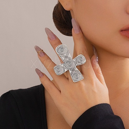 Alloy Adjustable Ring LS-RJEW-K260-01A-P-1