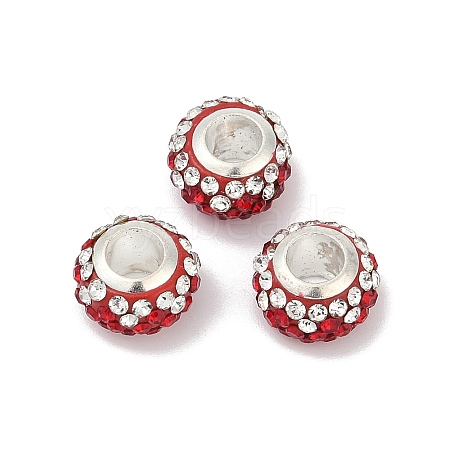 Alloy Rhinestone Clay Pave Beads ALRI-D300-02S-01-1