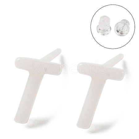 Hypoallergenic Bioceramics Zirconia Ceramic Stud Earrings EJEW-F340-04T-1