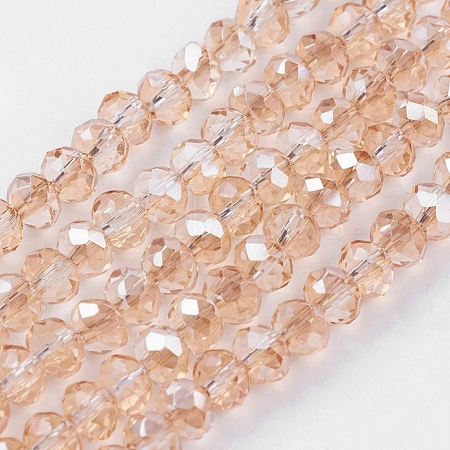 Electroplate Glass Beads Strands EGLA-D020-4x3mm-71-1