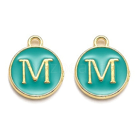 Golden Plated Alloy Enamel Charms ENAM-Q437-15M-1