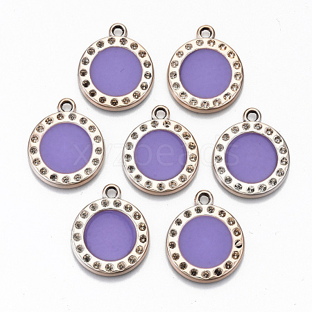 UV Plating Acrylic Pendant Rhinestone Settings OACR-R252-04-04LG-1