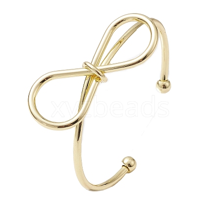 Infinity Brass Cuff Bangles BJEW-D039-37E-G-1