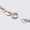 925 Sterling Silver Chain Necklaces STER-F039-45cm-02RG-2