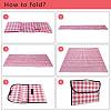 Portable Tartan Patern Non Woven Picnic Mat JX572C-01-3