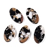 Transparent Resin and Walnut Wood Pendants RESI-T057-03A-1