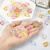  225 Pcs 9 Colors Transparent Acrylic Linking Rings MACR-TA0001-30-5