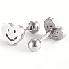 Tarnish Resistant 201 Stainless Steel Barbell Cartilage Earrings EJEW-R147-25-3