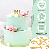 CRASPIRE 10Pcs 10 Style Number Acrylic Mirror Effect Cake Toppers FIND-CP0001-68-5