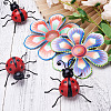 Crafans 3D Iron Flower and Ladybug Big Pendants AJEW-CF0001-19-15