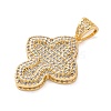 Brass Micro Pave Cubic Zirconia Pendants KK-S510-48G-04-2