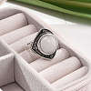 Natural Quartz Crystal Adjustable Rings G-P560-03AS-20-3