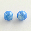 Spray Painted Glass Round Bead Strands DGLA-Q015-10mm-14-1