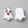 Opaque Resin Pendants RESI-WH0001-04E-1