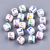 Opaque White Acrylic Beads SACR-R252-02L-1