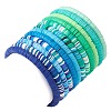 12Pcs 12 Color Polymer Clay Heishi Surfer Stretch Bracelets Set with Plastic Beaded BJEW-JB09547-2