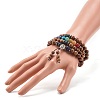 Natural Wood Stackable Beads Bracelets for Men Woman BJEW-JB07022-01-6