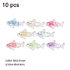 10Pcs Transparent Luminous Acrylic Pendants TACR-FP0001-02C-2