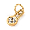 304 Stainless Steel Rhinestone Pendants RB-CBA324D-01G-08-2