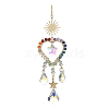 Chakra Gemstone Beads Pendant Decorations HJEW-JM01152-04-1
