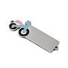 304 Stainless Steel Light Sky Blue Enamel Vehicle Connector Charms STAS-P377-13P-B-2