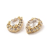 Brass Micro Pave Cubic Zirconia Cabochons MRMJ-P015-02D-LG-2