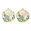 Rack Plating Alloy Enamel Pendants FIND-Q099-04A-02-1