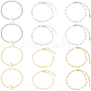 12Pcs 6 Styles 304 Stainless Steel Chains Bracelets for Men Women BJEW-SC0001-64-1