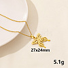 304 Stainless Steel Butterfly Pendant Necklaces CV0613-6-1