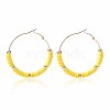 Bohemia Style Colorful Clay Beads Hoop Earrings JQ3310-13-1