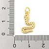 Rack Plating Brass Micro Pave Clear Cubic Zirconia Pendants KK-B093-02F-G-3