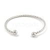 Non-Tarnish Textured 304 Stainless Steel Cuff Bangles BJEW-P331-11P-3