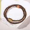 Natural Smoky Quartz Beads Stretch Bracelets PW-WG5219C-01-1