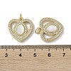 Brass Micro Pave Cubic Zirconia Pendants KK-G485-34I-G-3