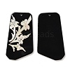 Opaque Flower Pattern Acrylic Pendants BACR-D001-01K-1