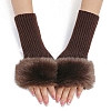 Plush Acrylic Fibers Knitting Fingerless Gloves PW-WGBA7CE-02-1