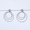 Triple Circle Brass Stud Earrings AK0462-1