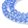 Electroplate Glass Beads Strands X1-EGLA-A034-T8mm-L04-3