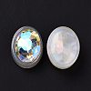 Rainbow Iridescent Plating Acrylic Cabochons OACR-E011-01-3